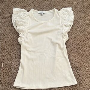Evereve ribbed lace tank